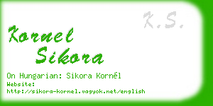 kornel sikora business card